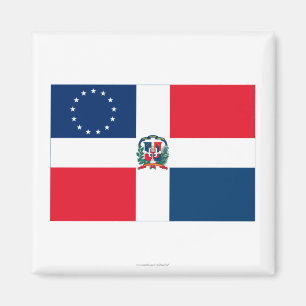 Dominikanisch-Amerikanische Flagge Magnet
