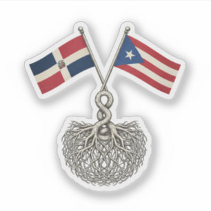 Dominikanisch-Puerto-Ricanisch Aufkleber