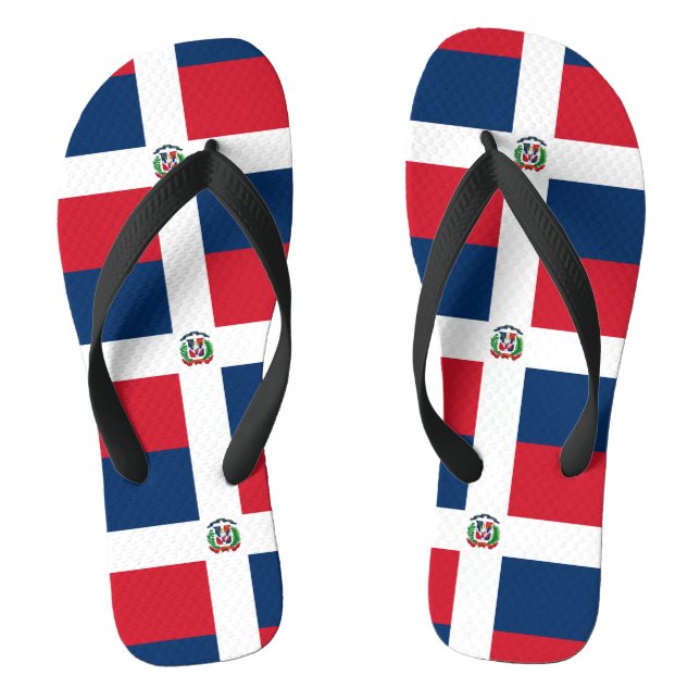 Dominikanische Flagge Flip Flops (Fußbett)