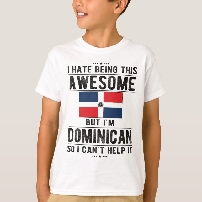 Dominikanische Flagge - Welterbe der Dominikanisch T-Shirt (Vorderseite)