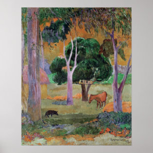 Dominikanische Landschaft oder Landschaft mit Schw Poster