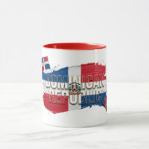 Dominikanische Rep Pinsel-Design | Karibischer Sto