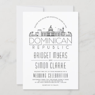 Dominikanische Rep. Wedding Skyline Einladung