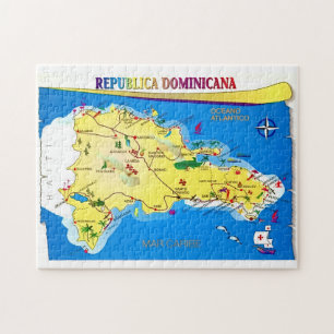 Dominikanische Republik 11x14 Karte