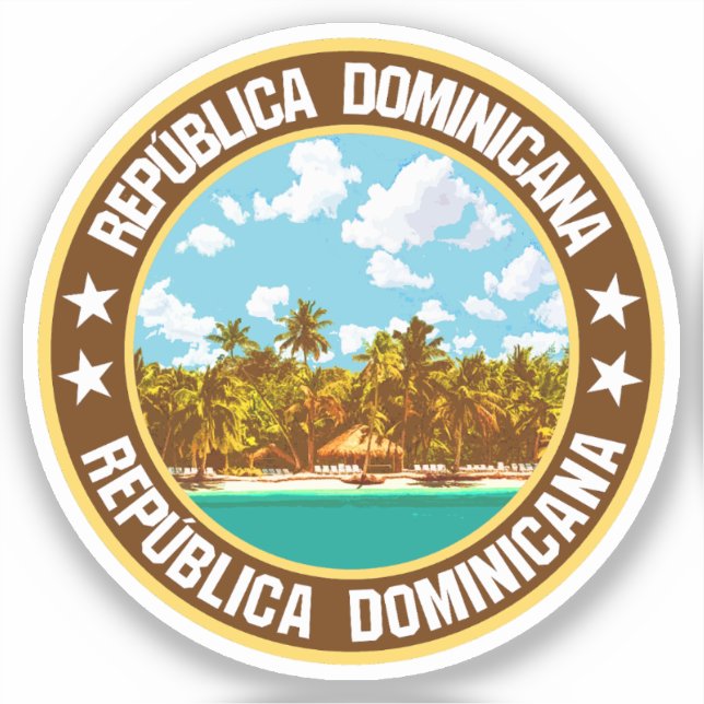 Dominikanische Republik Aufkleber (Vorderseite)