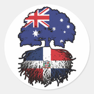 Dominikanische Republik Australien Runder Aufkleber
