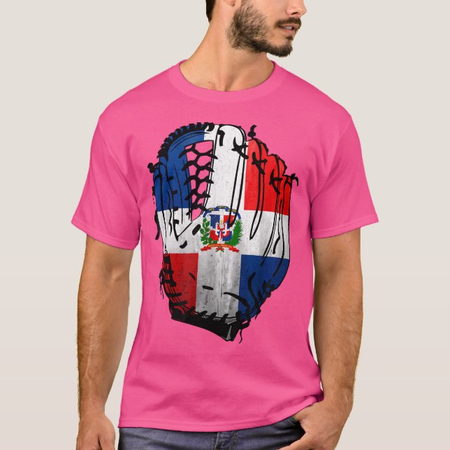 Dominikanische Republik Baseball Shortstop Outfiel T-Shirt (Vorderseite)