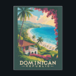 Dominikanische Republik Beach Illustration Reisen Postkarte<br><div class="desc">Dominikanische Republik im Stil der Vektorkunst. Von der Entspannung in Punta Cana über die Erkundung der historischen Straßen von Santo Domingo bis hin zu Abenteuern in den Bergen von Jarabacoa bietet dieses Ziel die perfekte Mischung aus Entspannung und Erkundung.</div>