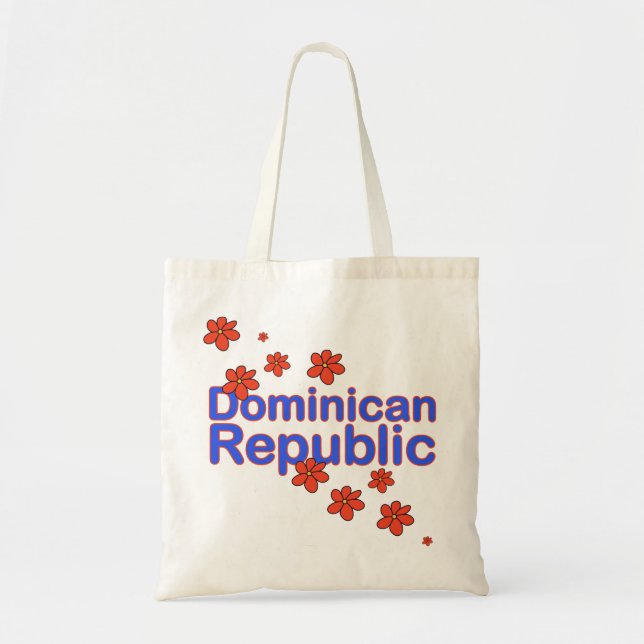 Dominikanische Republik-Blumen-Tasche Tragetasche (Vorne)