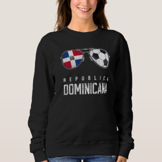 Dominikanische Republik Flag & Football Sunglass D Sweatshirt