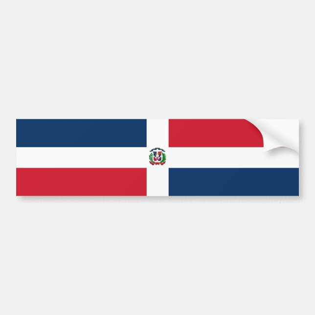 Dominikanische Republik-Flagge Autoaufkleber (Vorne)