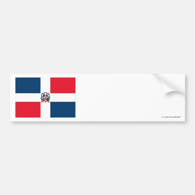 Dominikanische Republik-Flagge Autoaufkleber (Vorne)