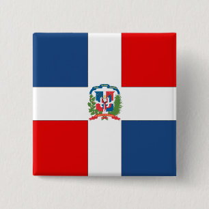 Dominikanische Republik-Flagge Button