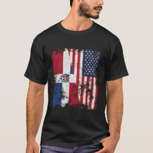 Dominikanische Republik Flagge erschüttert - Halb  T-Shirt