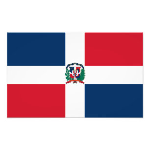 Dominikanische Republik-Flagge Fotodruck