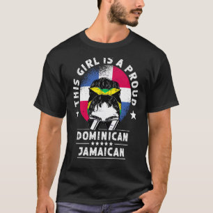 Dominikanische Republik Flagge Jamaika Grosses Fra T-Shirt