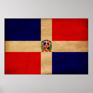 Dominikanische Republik-Flagge Poster