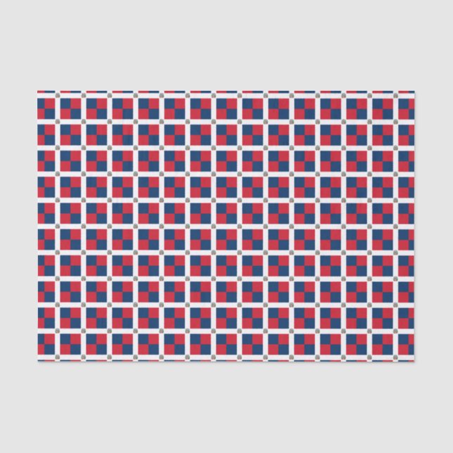 Dominikanische Republik-Flagge Seidenpapier (Vorderseite)