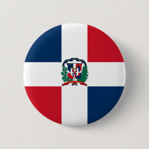 Dominikanische Republik-Flaggen-Knopf Button