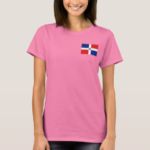 Dominikanische Republik-Flaggen- und Karten-DK-T - T-Shirt