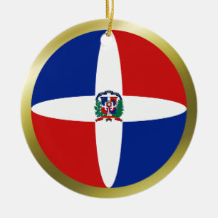 Dominikanische Republik-Flaggen-Verzierung Keramikornament