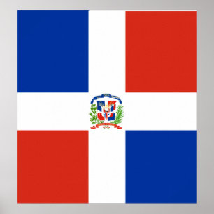 Dominikanische Republik Hochwertige Flagge Poster