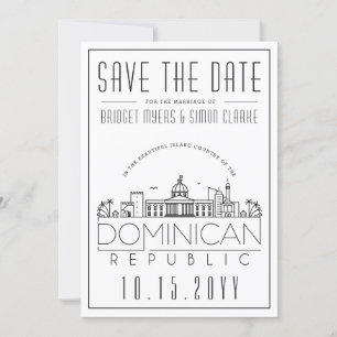 Dominikanische Republik Hochzeit Skyline Termin me Einladung