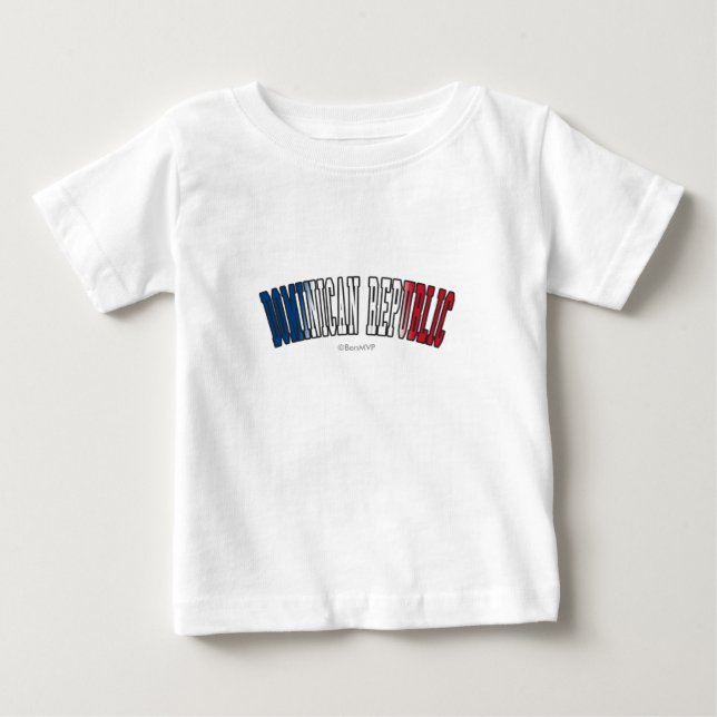 Dominikanische Republik in den Staatsflaggefarben Baby T-shirt (Vorderseite)