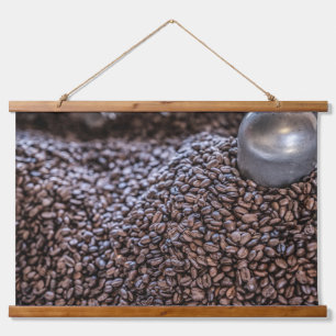 Dominikanische Republik Kaffeebohnen Wandteppich Mit Holzrahmen