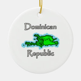 Dominikanische Republik-Karte Keramikornament