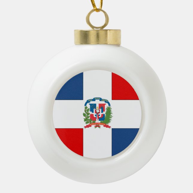 Dominikanische Republik Keramik Kugel-Ornament (Vorderseite)
