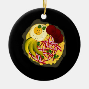 Dominikanische Republik Lieblings-Food Mangú Sala Keramik Ornament