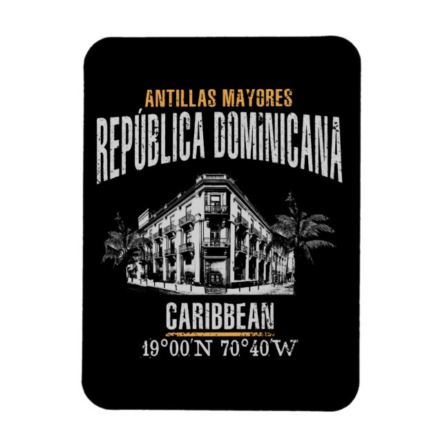 Dominikanische Republik Magnet (Vertikal)
