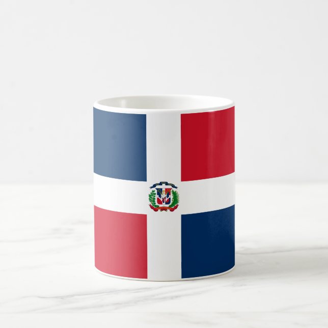 Dominikanische Republik-nationale Weltflagge Kaffeetasse (Mittel)