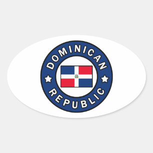 Dominikanische Republik Ovaler Aufkleber