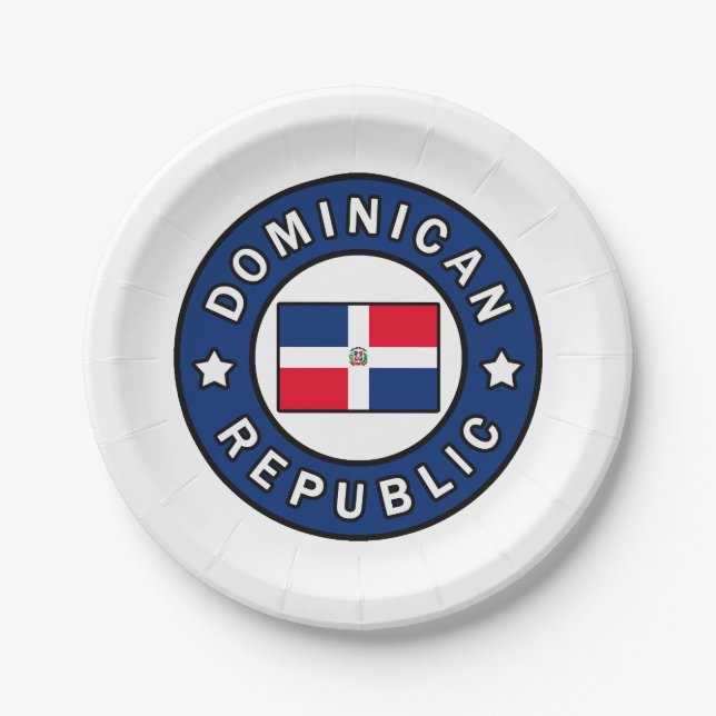 Dominikanische Republik Pappteller (Vorderseite)