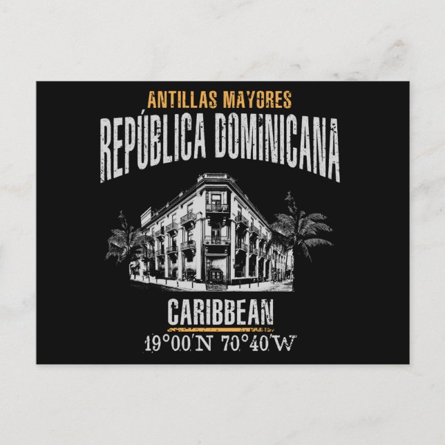 Dominikanische Republik Postkarte (Vorderseite)