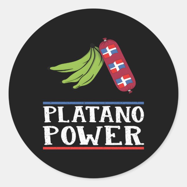Dominikanische Republik Pride Platano Power Domini Runder Aufkleber (Vorderseite)