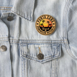 Dominikanische Republik Punta Cana - Retro Souveni Button