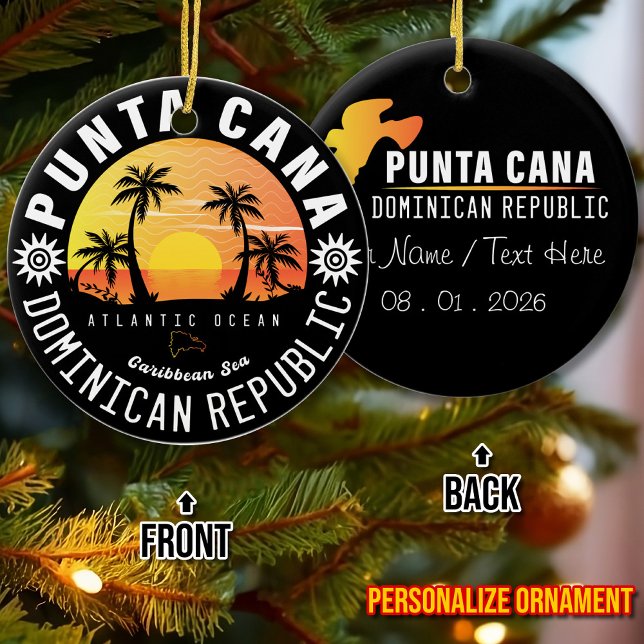 Dominikanische Republik Punta Cana - Retro Souveni Keramik Ornament (Von Creator hochgeladen)