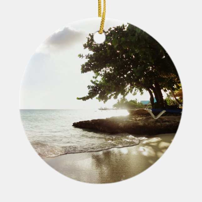 Dominikanische Republik Punta Canta Strand Keramik Ornament (Vorne)