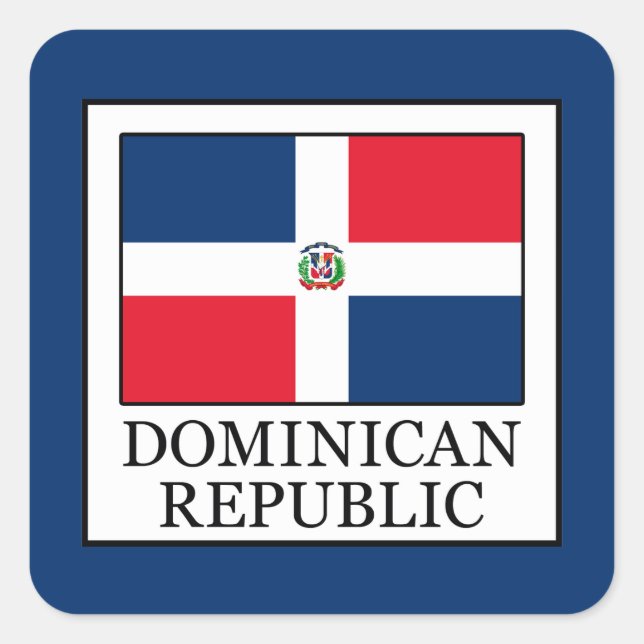 Dominikanische Republik Quadratischer Aufkleber (Vorderseite)