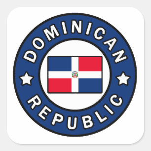 Dominikanische Republik Quadratischer Aufkleber