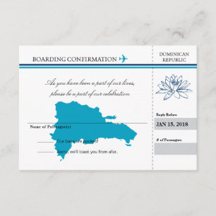 Dominikanische Republik RSVP Palme Einladung