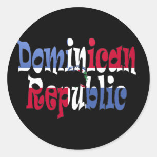 Dominikanische Republik Runder Aufkleber