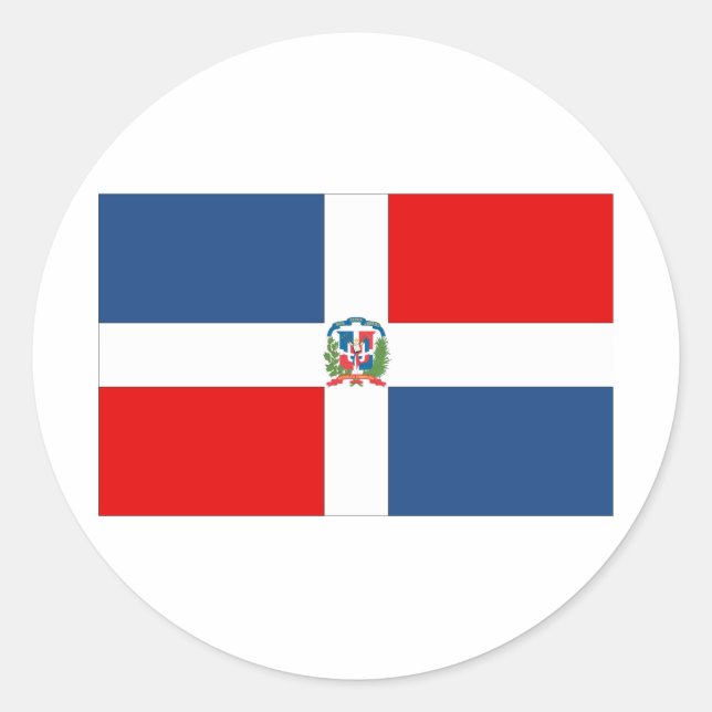 Dominikanische Republik Runder Aufkleber (Vorderseite)
