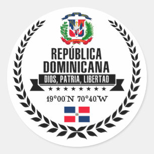 Dominikanische Republik Runder Aufkleber