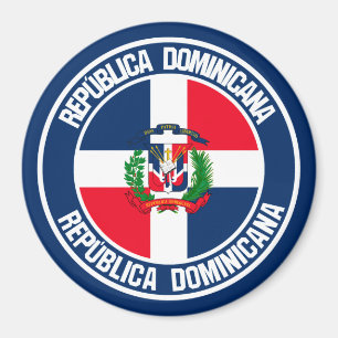 Dominikanische Republik-rundes Emblem Magnet