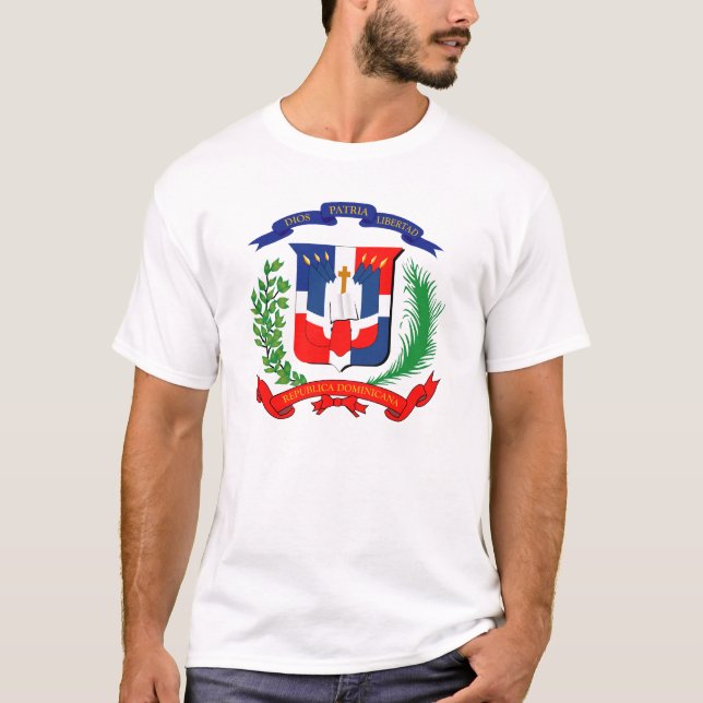 Dominikanische Republik - Siegel - Flagge - Symbol T-Shirt (Vorderseite)
