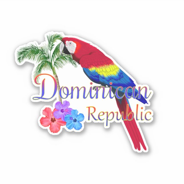 Dominikanische Republik Tropical Aufkleber (Vorderseite)